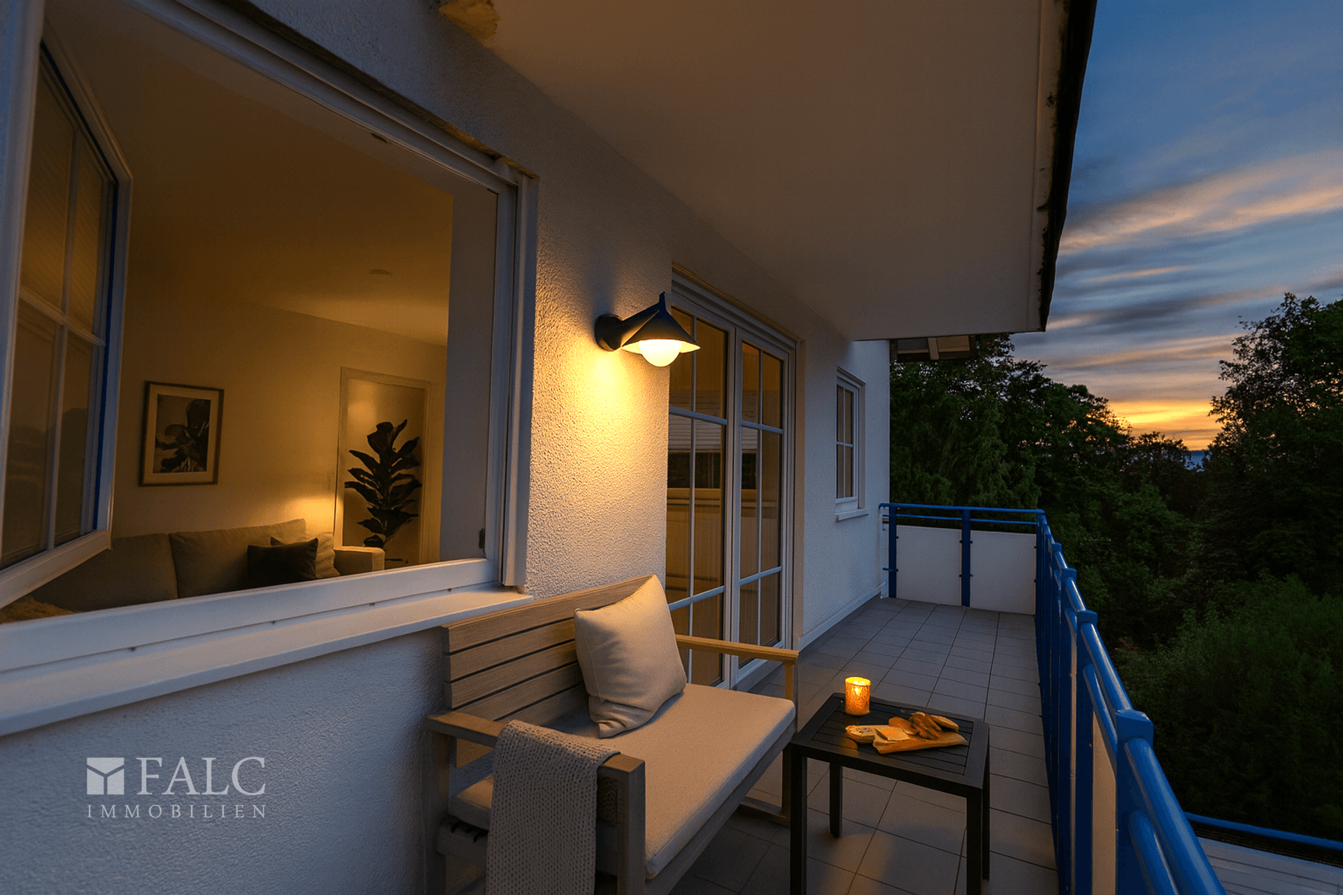 Balkon Abendstimmung Beispiel